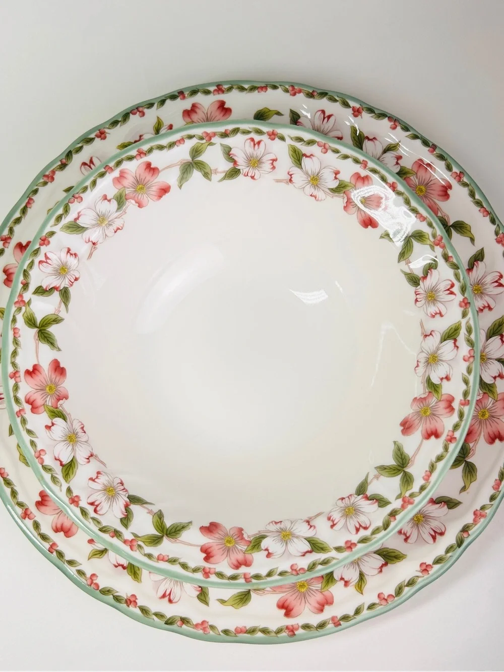 Vintage and Springdale Floral Platter 12” & Pasta Bowl 9” Set Discontinued 252